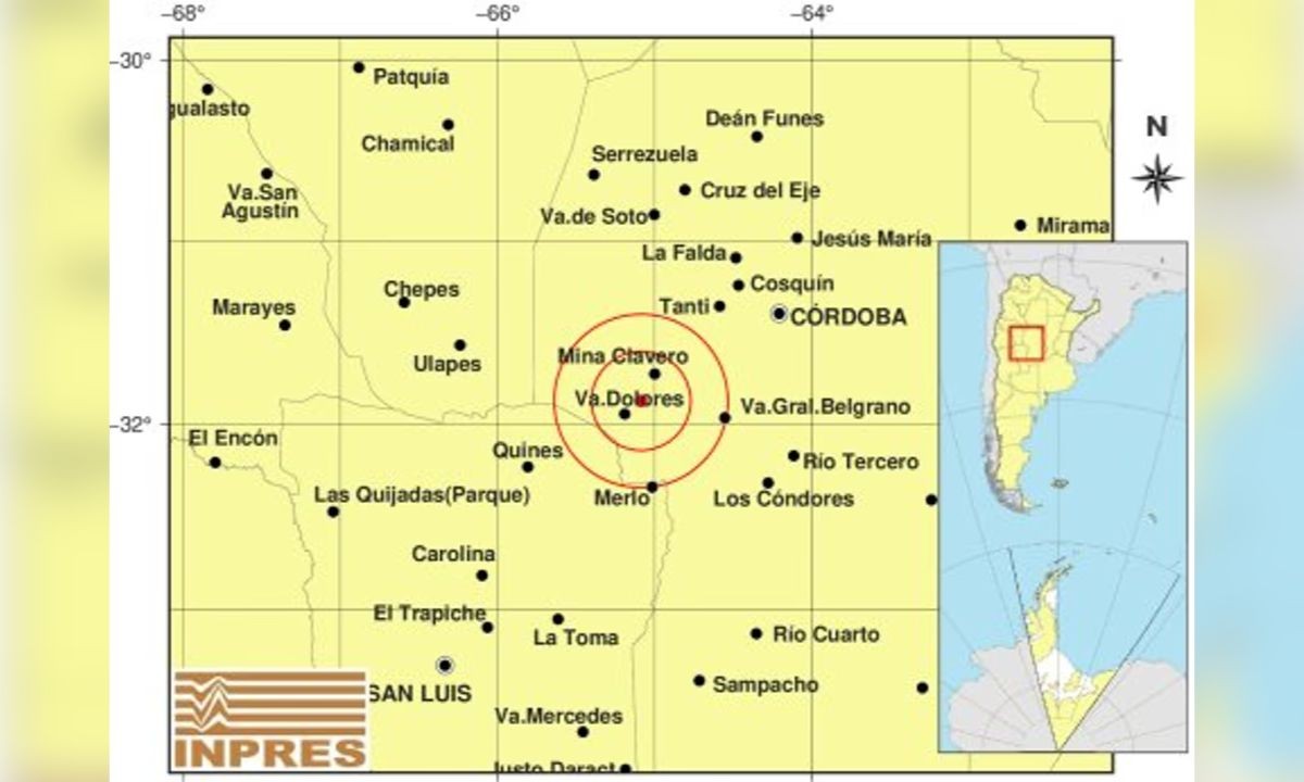 Un sismo de 3.2 sacudió Traslasierra y se sintió en varias localidades de Córdoba | Córdoba