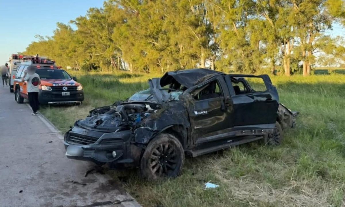 Cuatro pampeanos heridos tras un impactante vuelco en la Ruta 1 cerca de Morteros | Córdoba