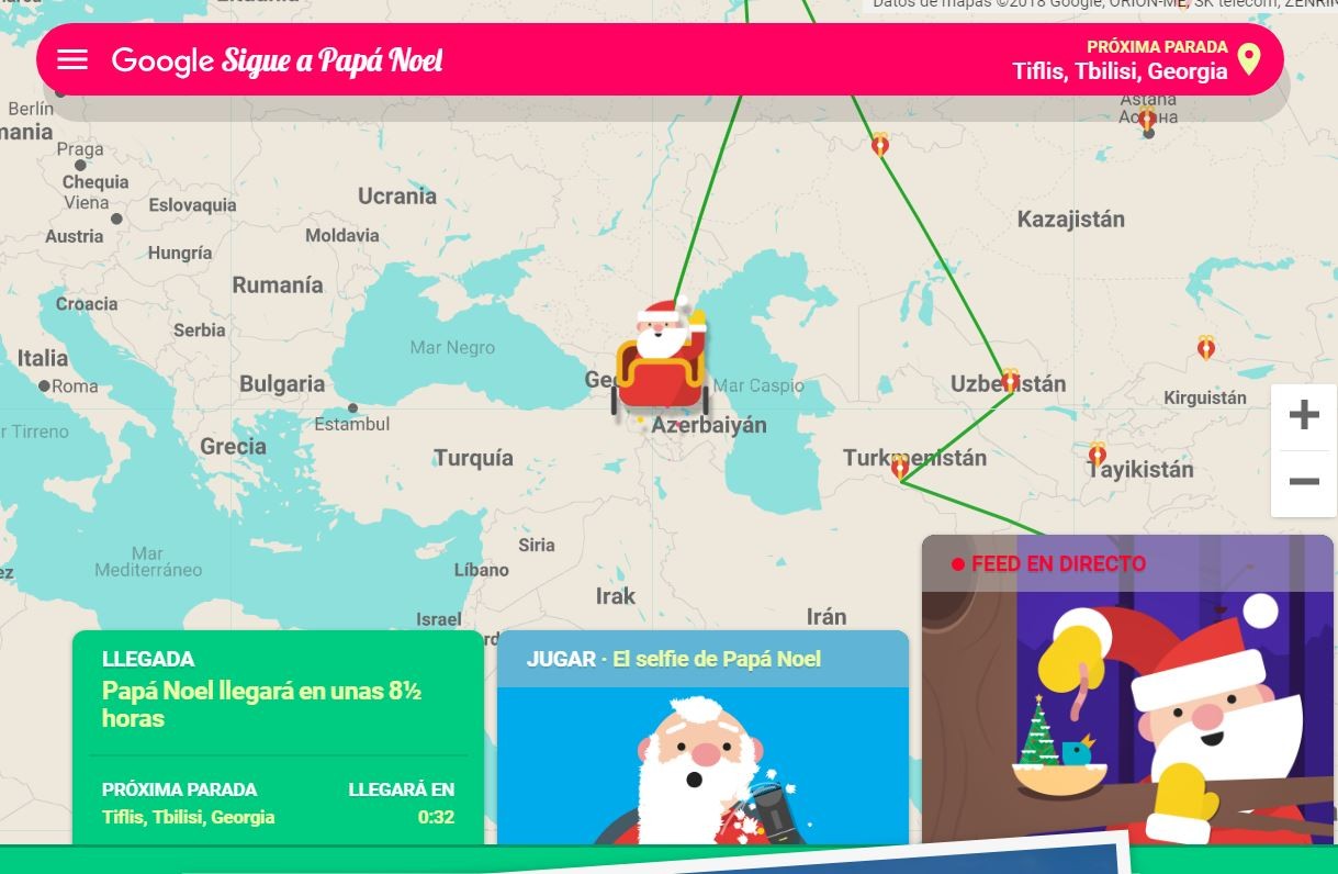 Seguí el recorrido de Papá Noel en tiempo real | Actualidad