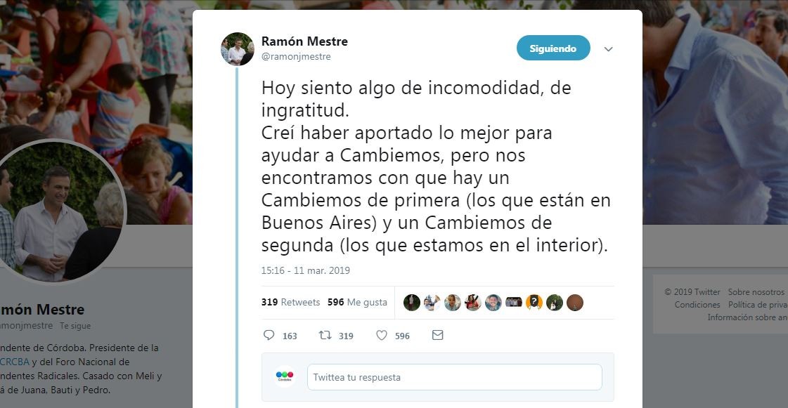 Mestre: "Hoy siento algo de incomodidad, de ingratitud" | Córdoba
