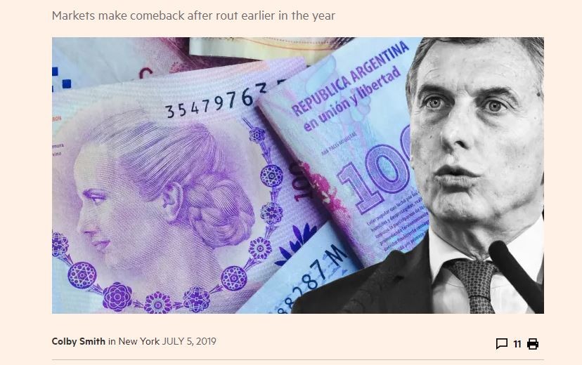 Inversores entusiasmados con la Argentina, es lo que dice la portada del Financial Times | Actualidad