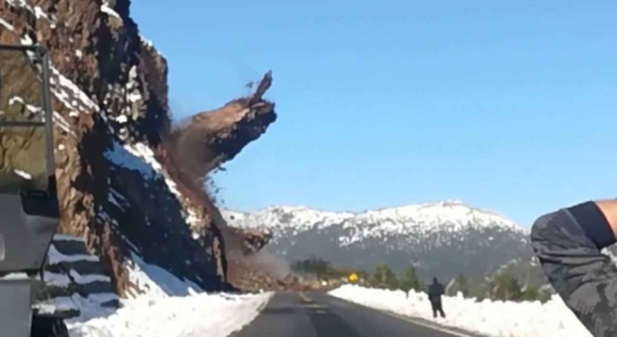 VIDEO: El momento del impresionante desmoronamiento en Villa La Angostura | Actualidad