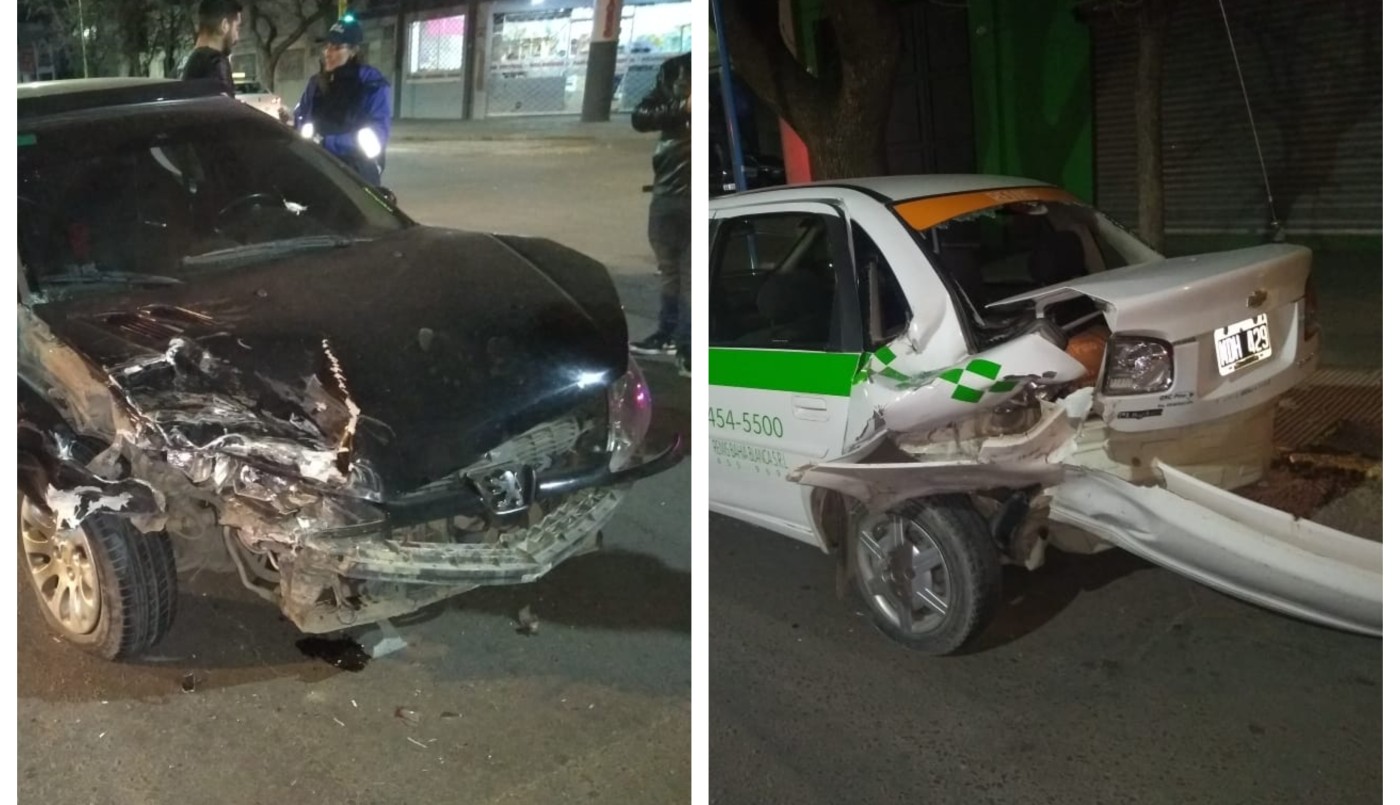 Borracho chocó a un remis que esperaba la luz verde del semáforo, pudo haber sido una tragedia | Actualidad