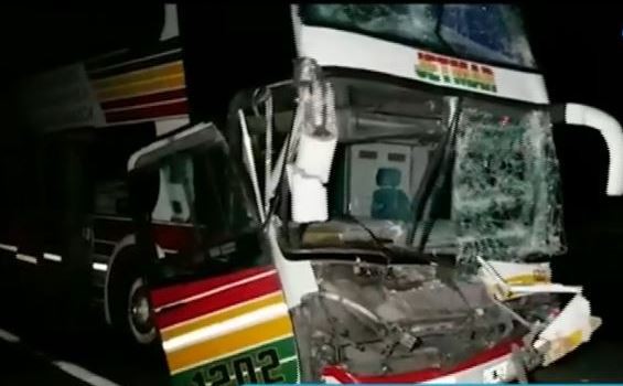 Buenos Aires: chocaron un micro y un camión en la ruta 215 | Actualidad