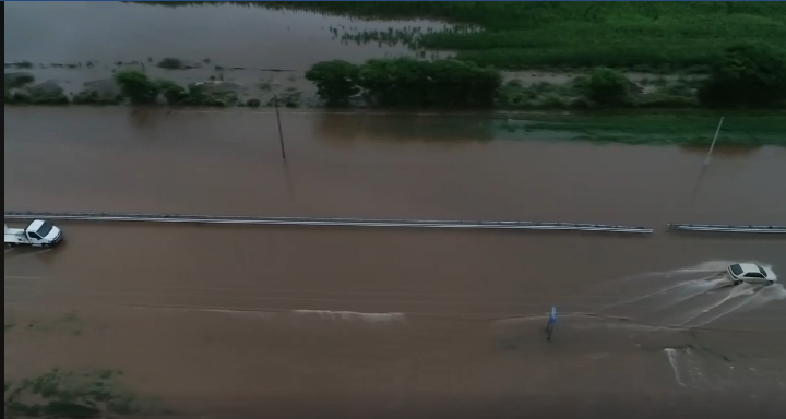 Ruta 9 norte inundada: imágenes desde el drone de Telefe Noticias | Córdoba