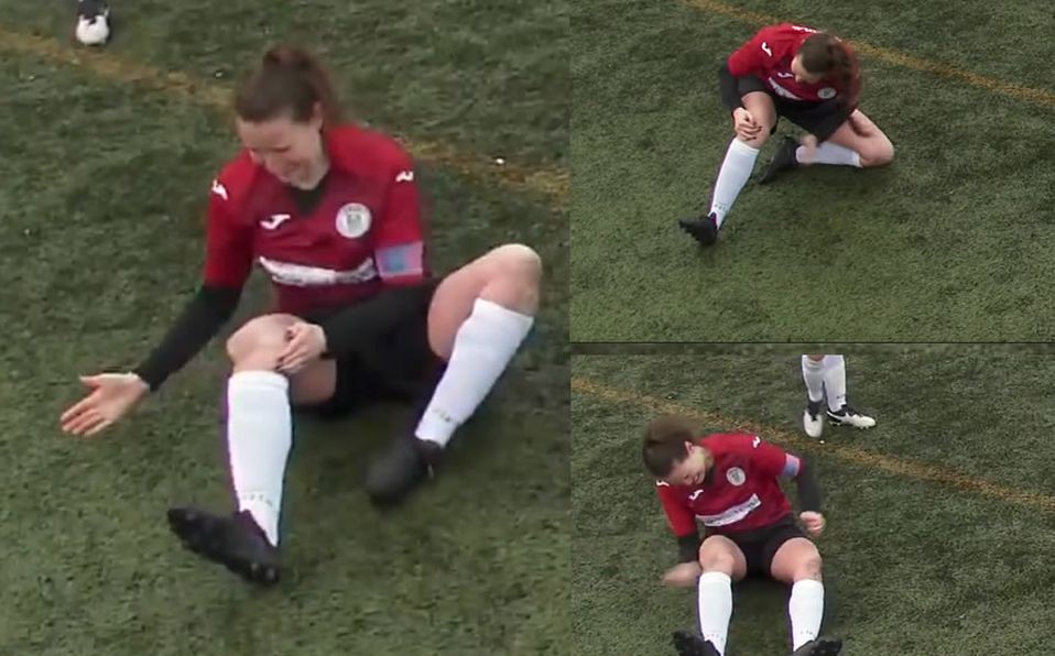 VIDEO: una futbolista escocesa se coloca la rodilla dislocada a golpes | Deportes