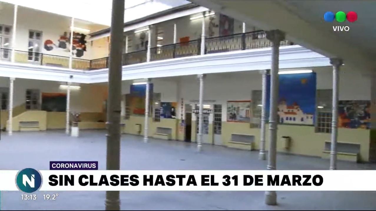 Suspensión de Clases en instituciones de Córdoba hasta el 31 de marzo en prevención por el coronavirus | Córdoba