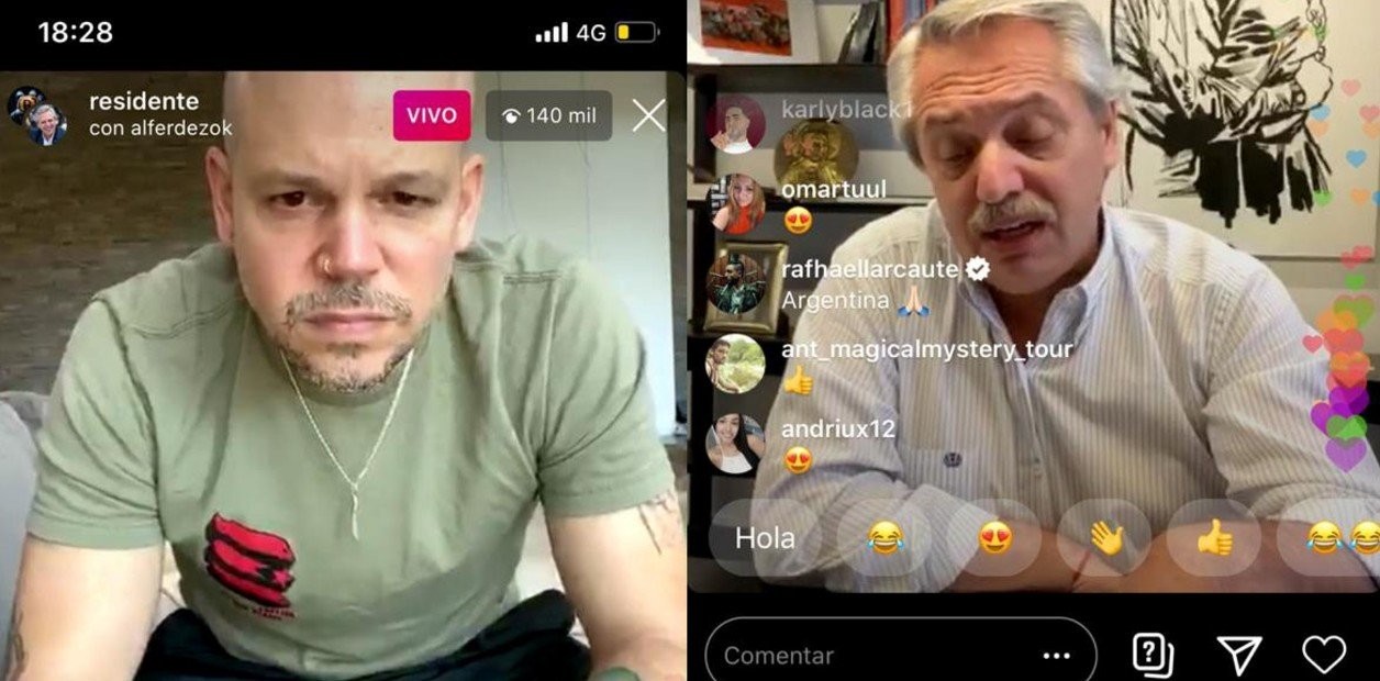 Alberto Fernández con Residente: "Estamos dominando el coronavirus" | Política y economía