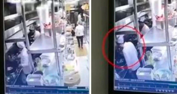 VIDEO: el chef que cocinaba sin barbijo y escupió la comida | Curiosidades