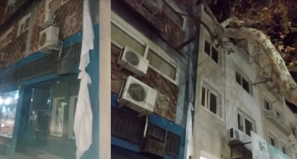 Cinematográfico escape del aislamiento: con sábanas, por la ventana | Actualidad