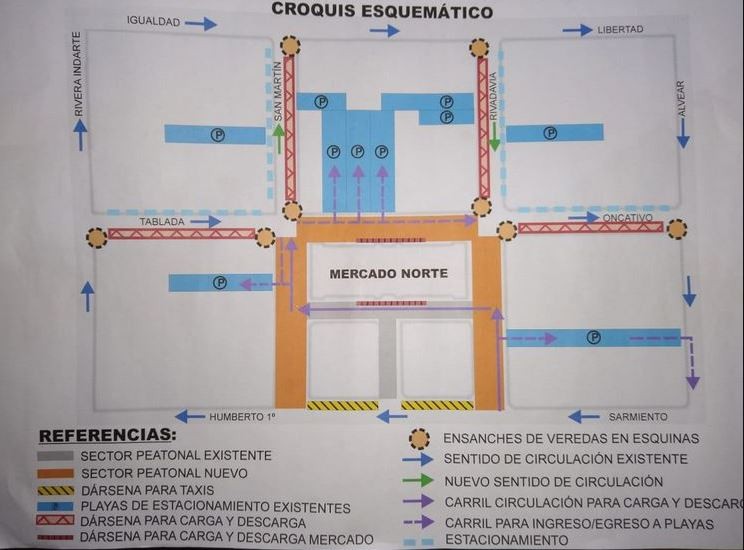 Rodean de peatonales el Mercado Norte y cambiaron de sentido las calles San Martin y Rivadavia | Córdoba