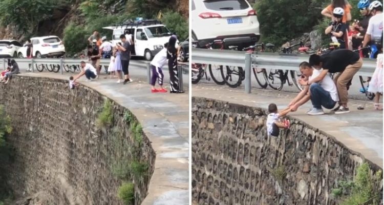 Impactante: colgaron a un nene de un precipicio para sacarle una "foto perfecta" | Curiosidades