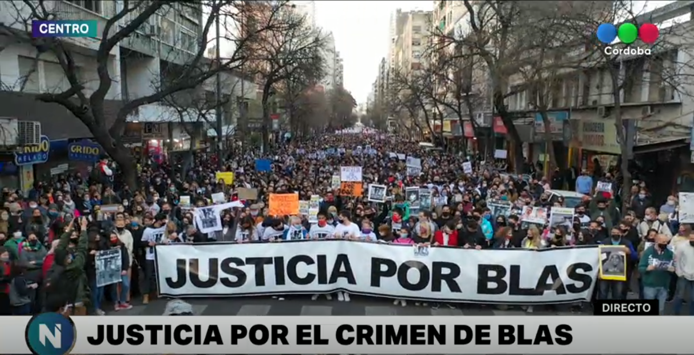 #JusticiaPorBlas : la difusión en las redes de la movilización por el adolescente asesinado el jueves pasado | Córdoba