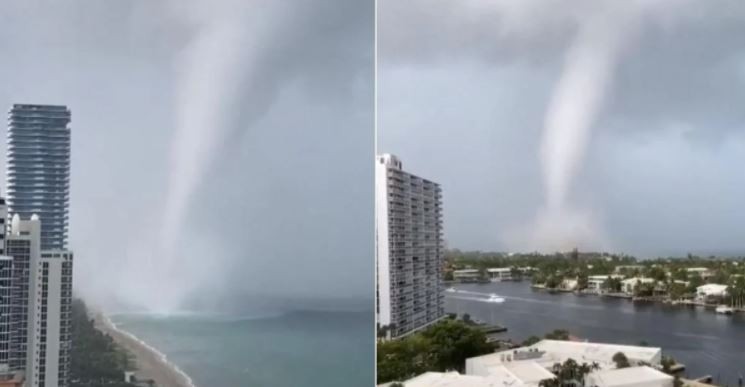 Impactante tromba marina se adentró en tierra como tornado y causó destrozos en Florida | Internacionales