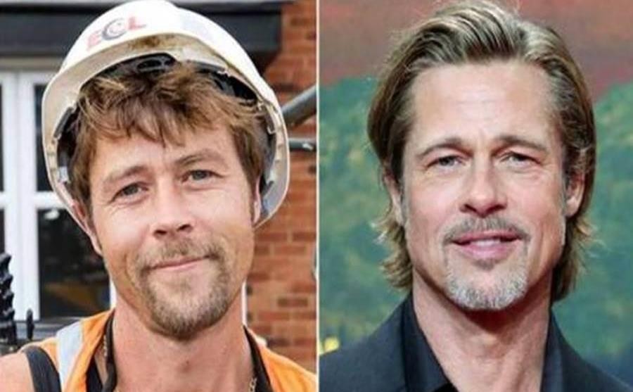 La historia del albañil que no puede caminar por la calle por su parecido con Brad Pitt | Redes