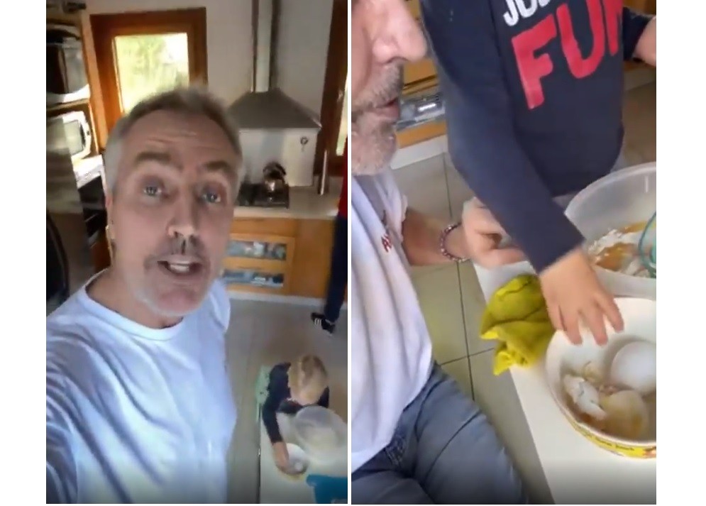 Video: Mirko cumplió 3 años y se preparó su propia torta | Espectáculos