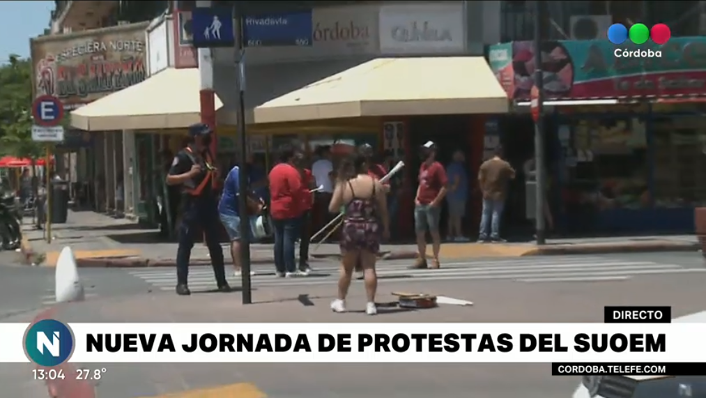 Tránsito cortado en el centro, plaza España y el shopping de Alberdi por protestas del Suoem | Córdoba