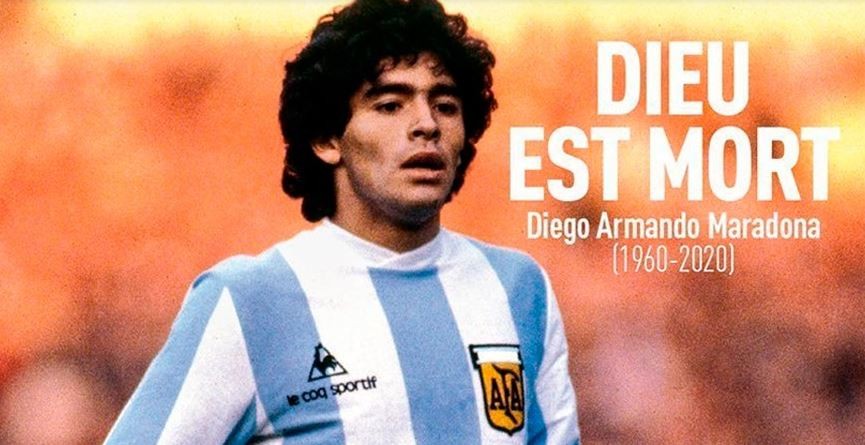 "Dios ha muerto". La impactante tapa de una revista francesa para despedir a Maradona | Internacionales