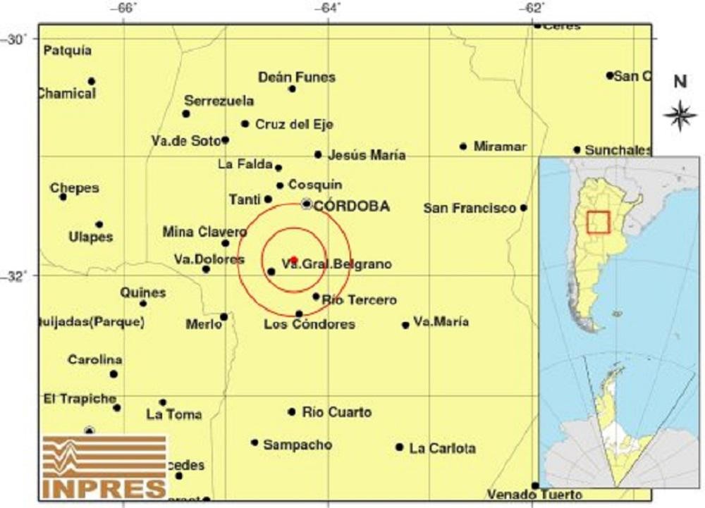 Temblor en Córdoba con epicentro en Calamuchita | Córdoba