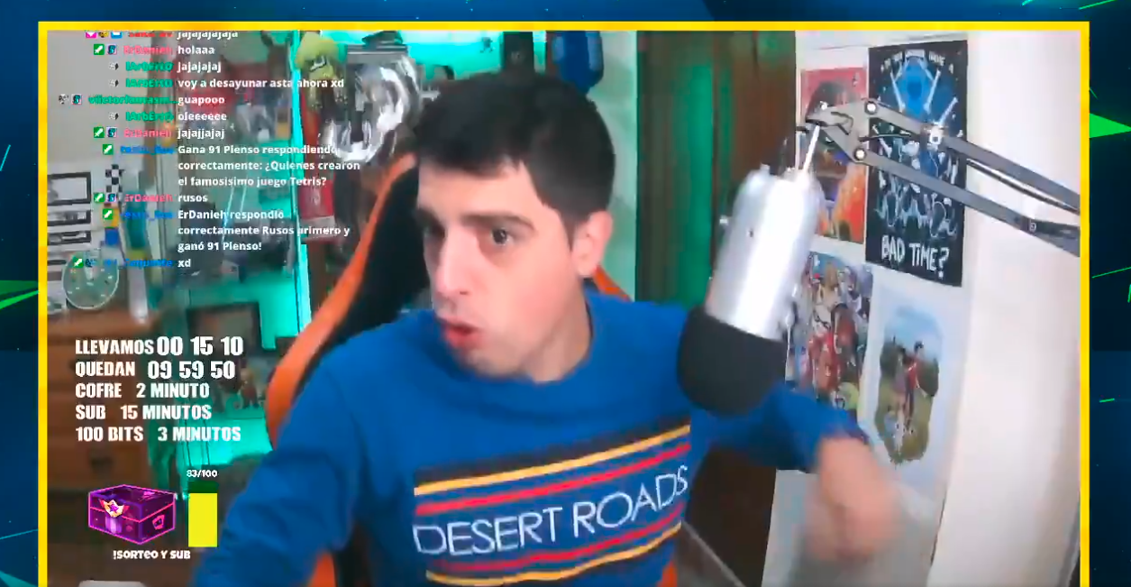 VIDEO: la reacción del 'streamer' que registro un terremoto en vivo y el susto que se llevó su perro | Redes