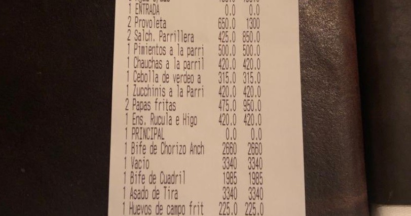 $24.212 por una cena para 7: "Merecen fundirse" | Actualidad