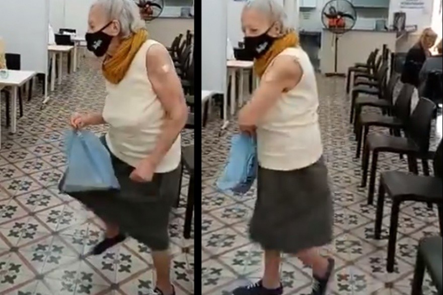 La abuela que se puso a bailar al ritmo de Creedence después de recibir la vacuna | Actualidad