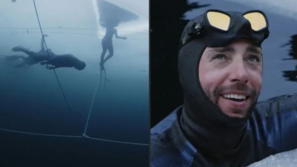 Un francés establece récord mundial de apnea bajo hielo | Actualidad
