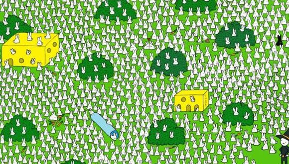 Reto viral: encuentra al fantasma oculto entre la decena de conejos de la imagen | Curiosidades