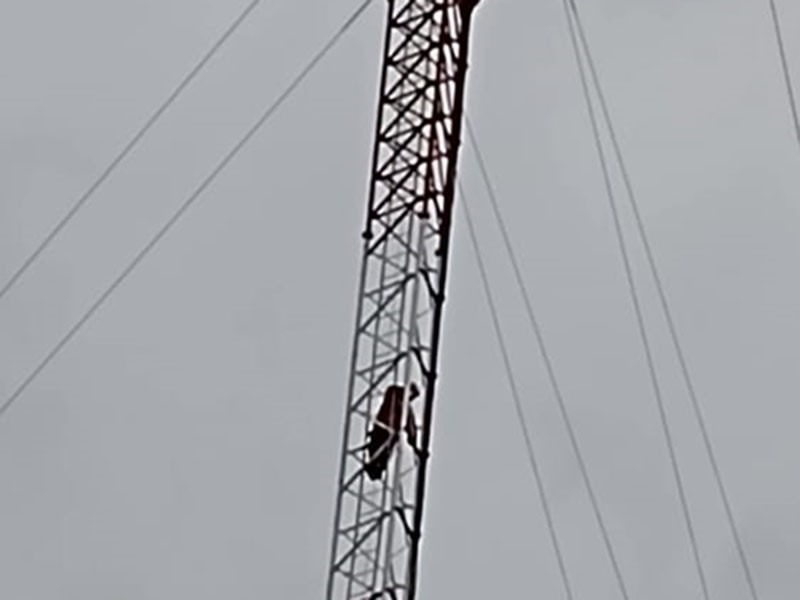 Tensión en un psiquiátrico: paciente trepó a una antena de 50 metros de altura | Actualidad