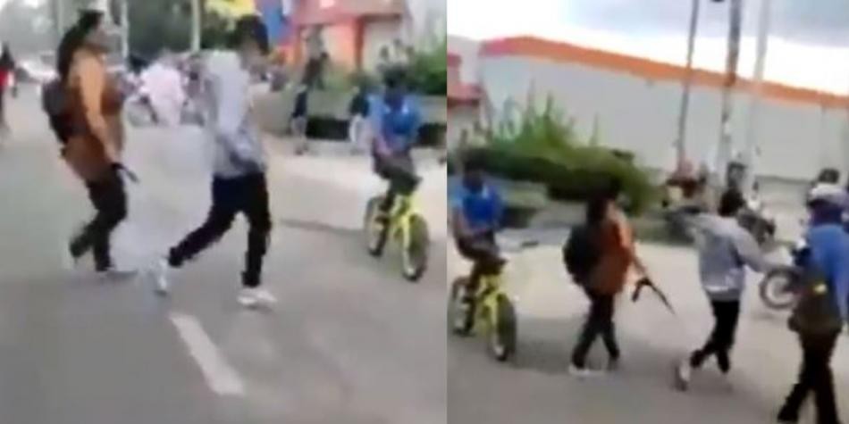Video: la mamá que sacó a cinturonazos a su hijo de las protestas en Colombia | Internacionales