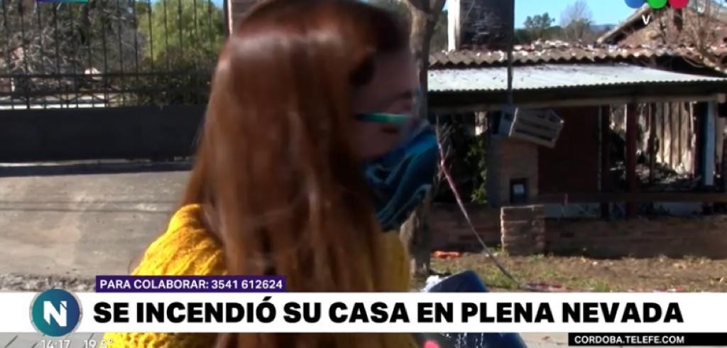En medio de la nevada histórica se incendió su casa y perdió todo | Córdoba