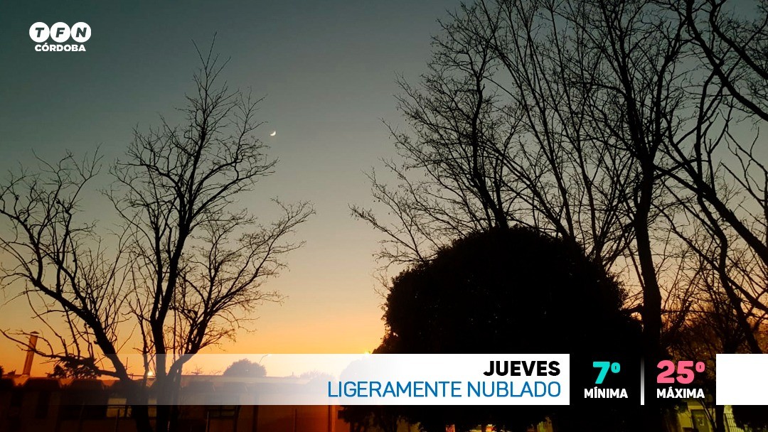 Jueves con algunas nubes y una máxima de 25° | Córdoba