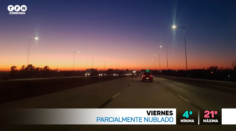 Tiempo frío, despejado, máxima de 21° | Córdoba