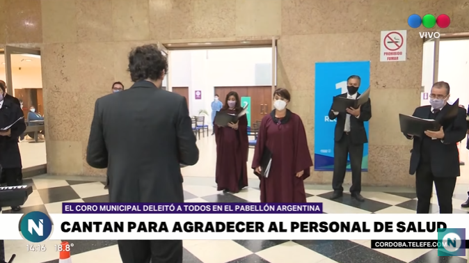 El Coro Municipal le canta al personal de salud | Córdoba