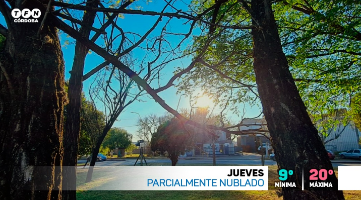 Mañana fría, viento sur, tiempo estable, máxima de 20° | Córdoba