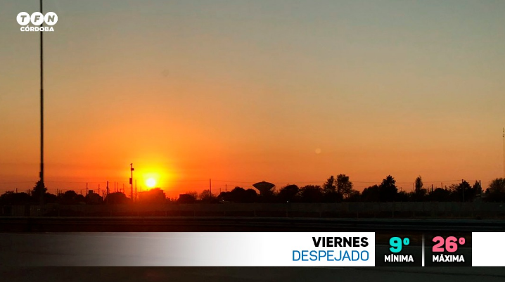 Tiempo fresco por la mañana, seco, ascenso de temperatura, máxima de 26° | Córdoba