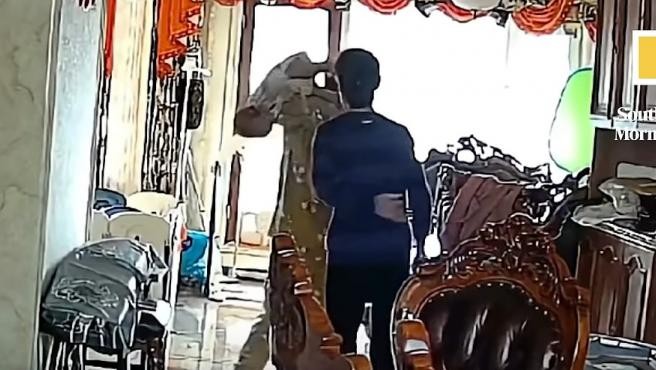 Video: la abuela que atrapó en el aire a su nieto bebe que caía de brazos de la niñera | Internacionales