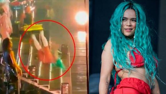 Video: la terrible caída de Karol G en pleno show | Espectáculos