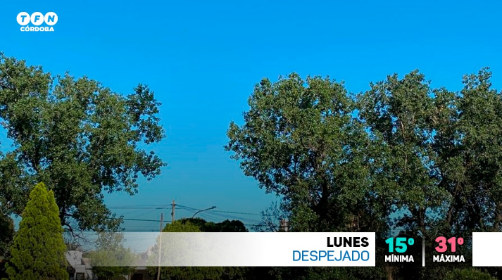 Buen tiempo, estable y soleado, máxima 31° | Córdoba