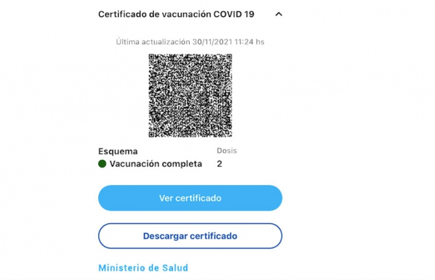 Habilitan la descarga del certificado digital de vacunación | Actualidad