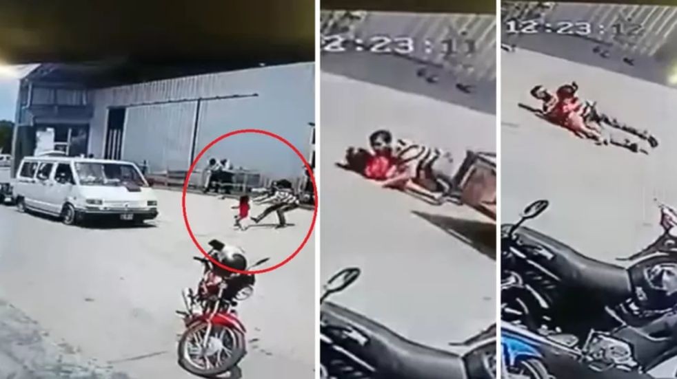 Video: Salvó a una nena que casi es atropellada por una combi | Actualidad