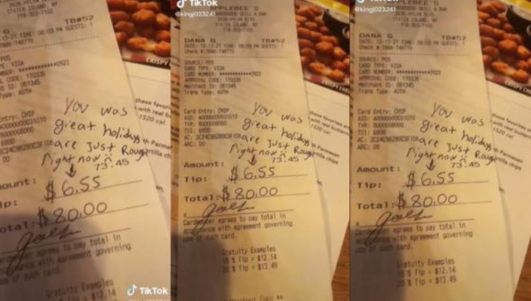 El curioso detalle que hizo viral un video de un mozo indignado, más allá del cálido saludo del cliente en el ticket | Curiosidades