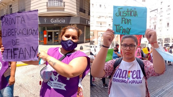 Marchan por la libertad de Tifany, detenida por herir a su expareja al defenderse de sus agresiones | Actualidad