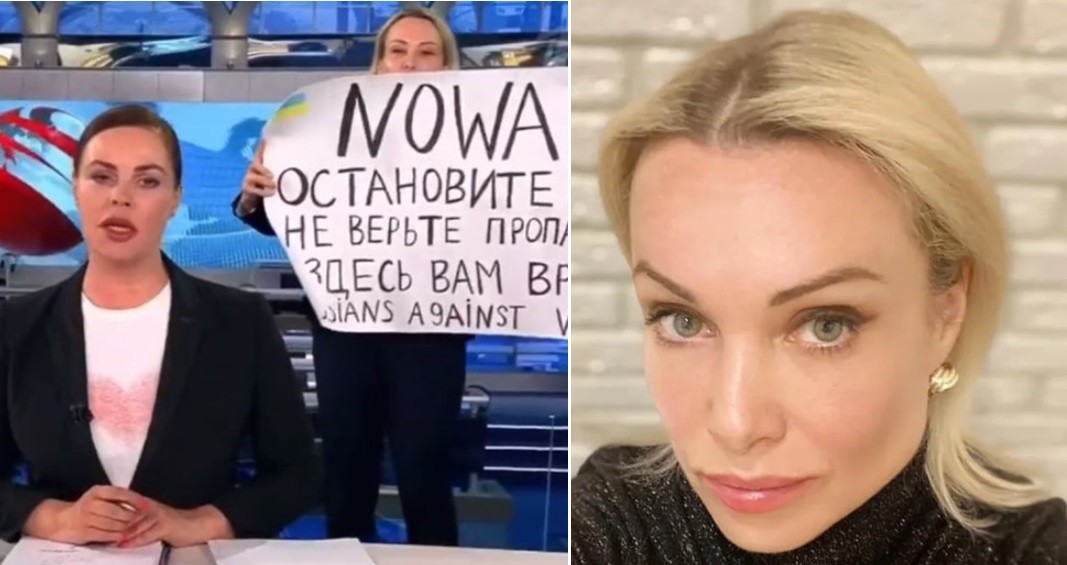 "No la encontramos": preocupación por la periodista que irrumpió en el noticiero ruso con un cartel contra la guerra | Internacionales