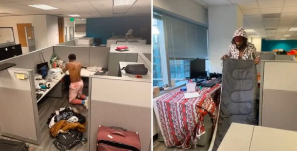 Se cansó de que no le aumentaran el sueldo y se fue a vivir a la oficina para protestar | Curiosidades