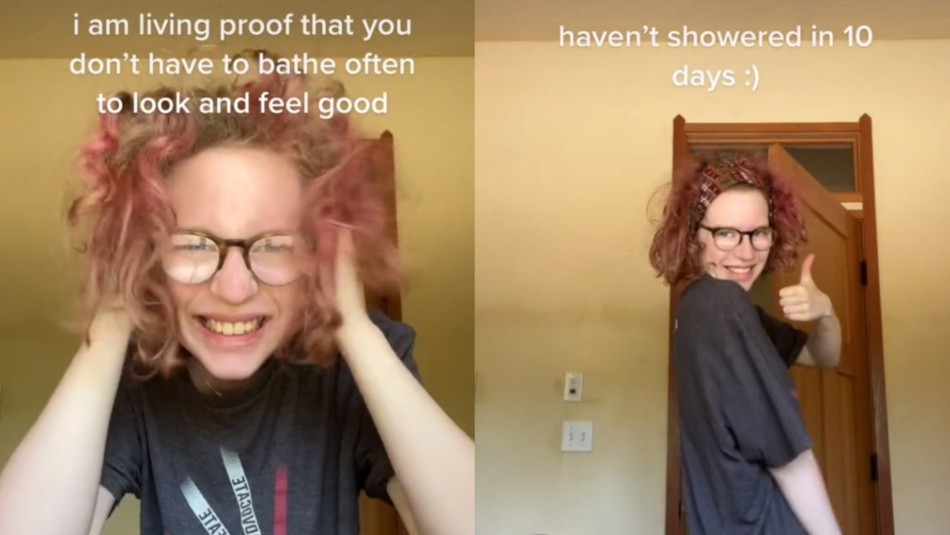 La chica que se volvió viral tras confesar que se baña cada 10 días para cuidar el planeta | Curiosidades