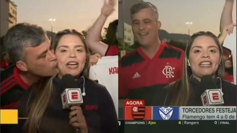 Detuvieron a un hincha de Flamengo por acosar a una periodista en vivo | Internacionales