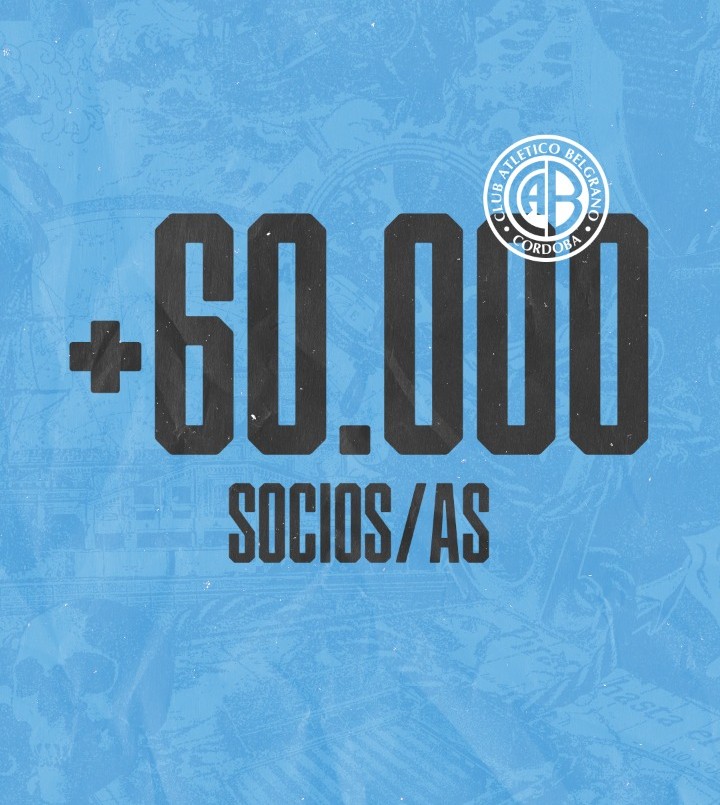 Belgrano alcanzó los 60 mil socios | Deportes