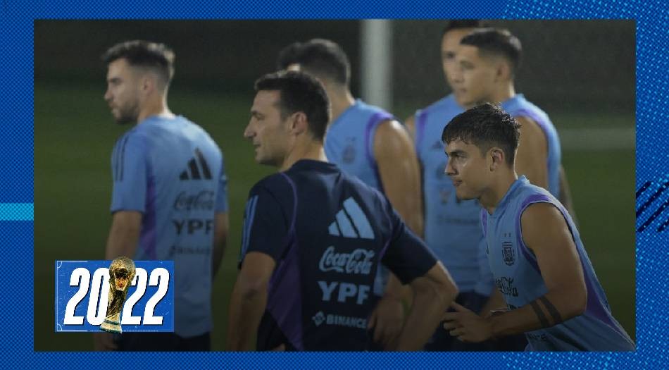 Argentina entrenó en Doha: se espera definición de Scaloni por Dybala, "Papu" Gómez y Acuña | Deportes