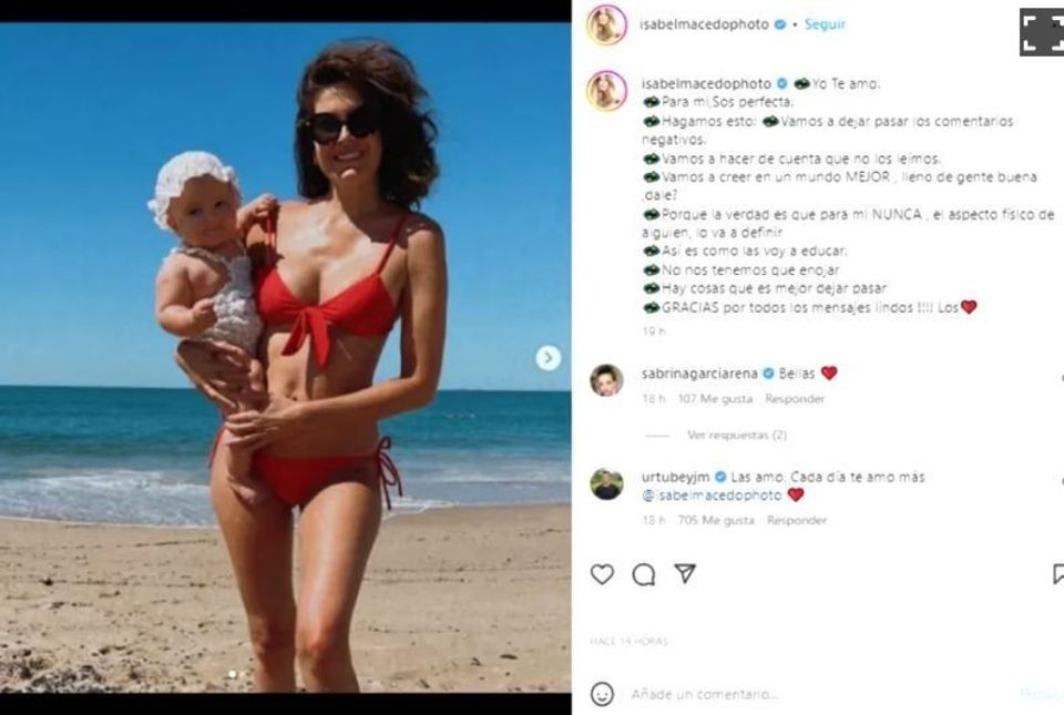 Isabel Macedo respondió a las críticas que recibió por una foto de su hija | Deportes